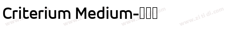 Criterium Medium字体转换